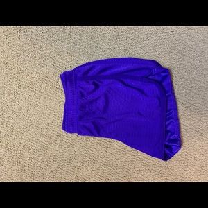 Purple gym shorts